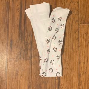 Kitty cat face junior legging nylons